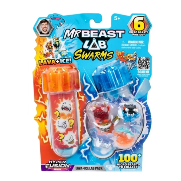 Mr Beast Lab Swarms 6 Mıcro Beasts Inside Lava + Ice 5 Yaş Üstü Oyun Seti