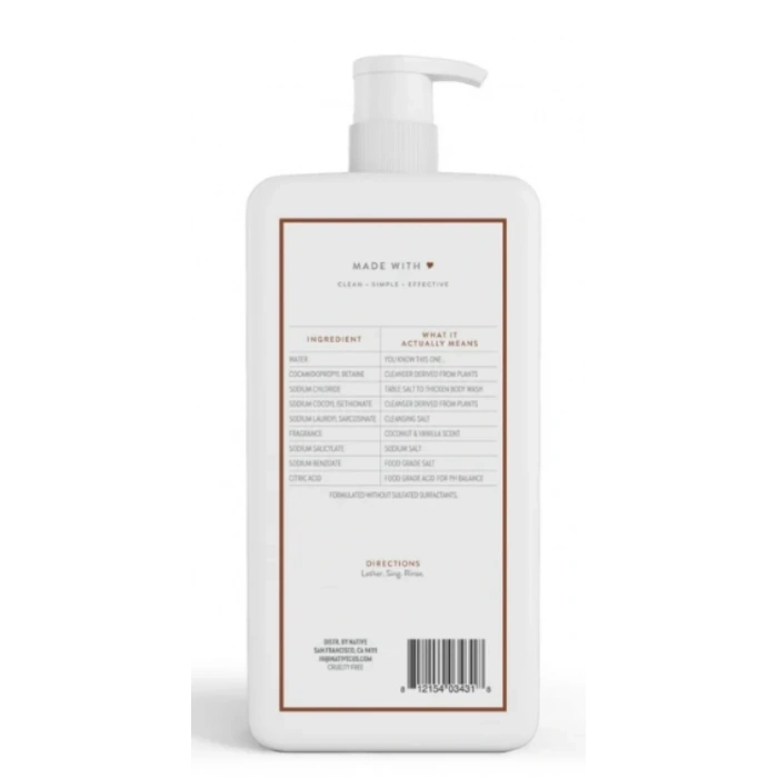 Natıve Coconut & Vanılla Body Wash Vücut Şampuanı 1064 ml