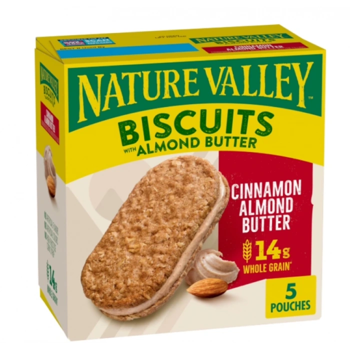 Nature Valley Bıscuıts Wıth  Cinnamon Almond Butter 5 Pouches 191 g