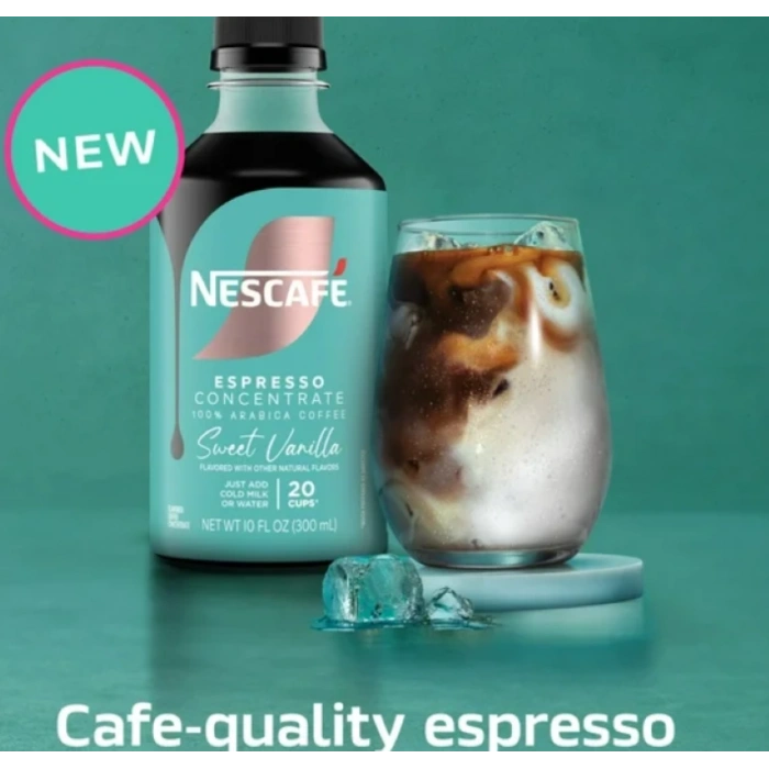 Nescafe Espresso Concentrate % 100 Arabıca Coffee Sweet Vanilla 20 Cups 300 ml
