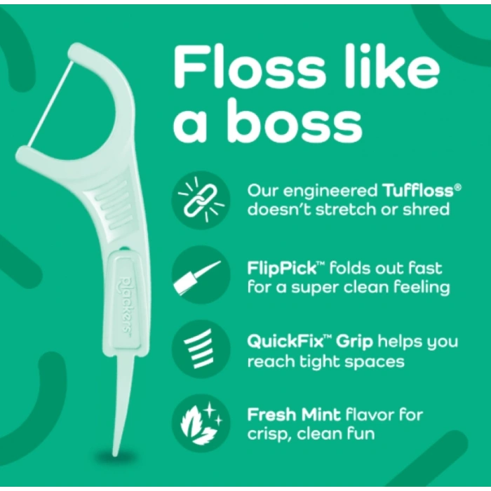Plackers Happy Mouth Happy Life Micro Line Fits Tight Teeth Fresh Mint 300 Floss Picks