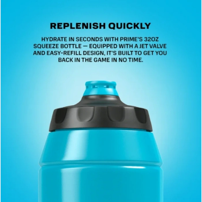 Preme Hydratıon Squeeze Bottle 1 L Blue Raspberry Sıkılabilir Plastik Şişe Mavi Renk 1 Litre