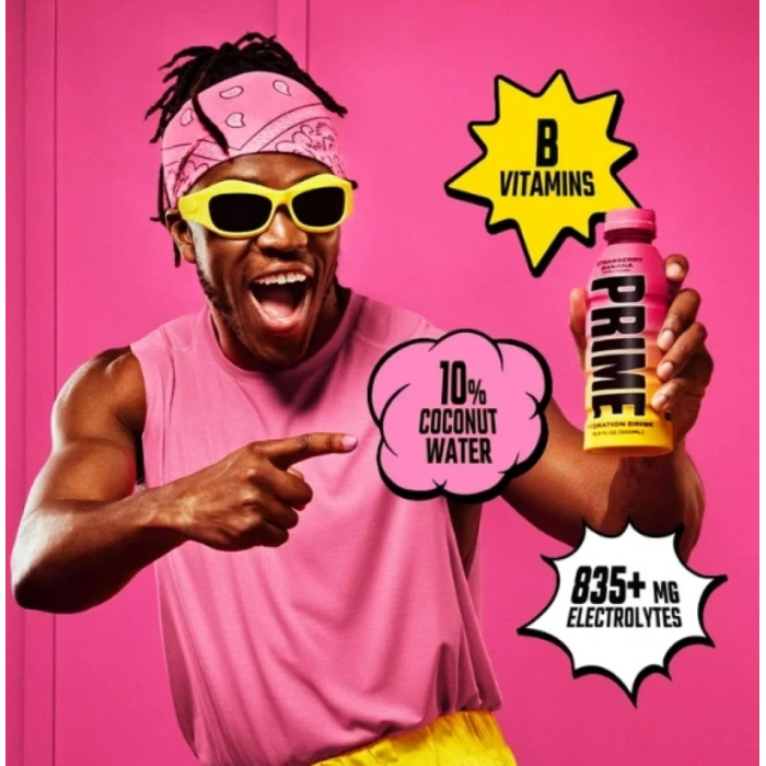 Prıme Strawberry Banana Hydratıon Drınk 500 ml