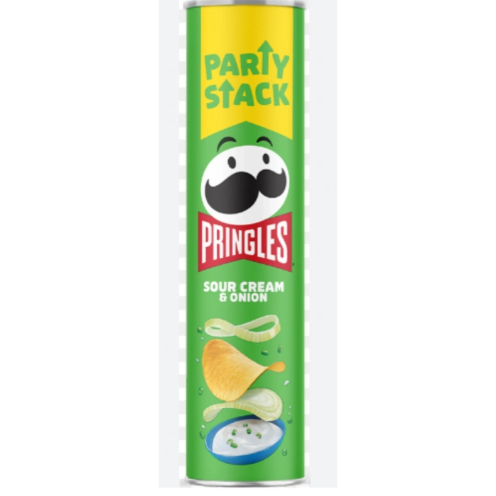 Prıngles Party Stack Sour Cream & Onıon Flovored Con Sabor Potato Chips 203 g