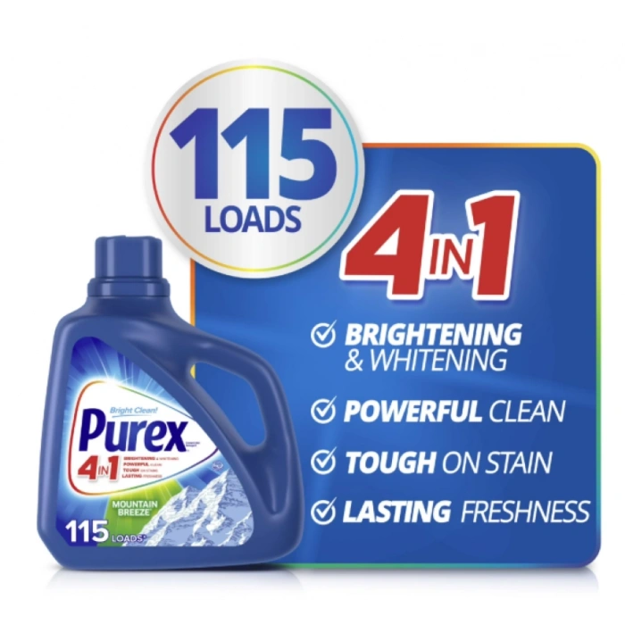 Purex Bright Clean 4 in 1 Mountaın Breeze 115 Loads Sıvı Çamaşır Deterjanı 4,43 lt.