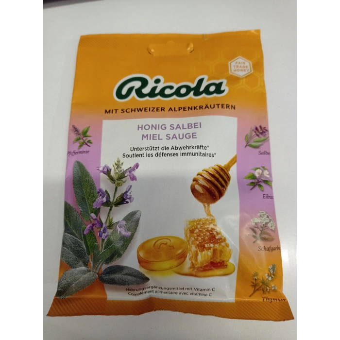 Ricola Mıt Schweızer Alpenkrautern Honıg Salbeı Mıel Sauge 75 gr