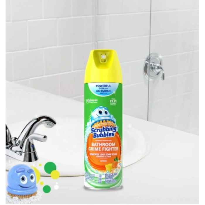 Scrubbing Bubbles Bathroom Grıme Fıghter Etkili Fayans, Küvet, Duş ve Genel Banyo Temizleyici Cıtrus 20 oz.