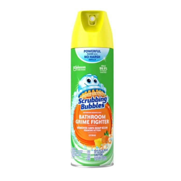 Scrubbing Bubbles Bathroom Grıme Fıghter Etkili Fayans, Küvet, Duş ve Genel Banyo Temizleyici Cıtrus 20 oz.