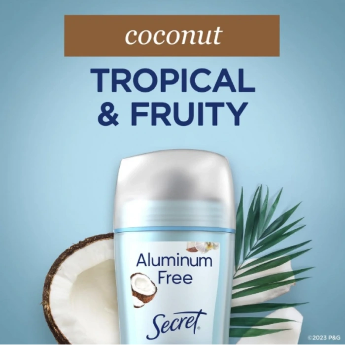 Secret Aluminum Free Balancing Minerals Notes of Coconut 48 hr Odor Protectıon Dry Solıd Stik Deodorant 68 gr