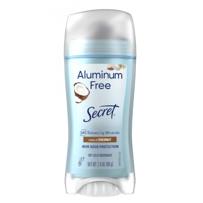 Secret Aluminum Free Balancing Minerals Notes of Coconut 48 hr Odor Protectıon Dry Solıd Stik Deodorant 68 gr
