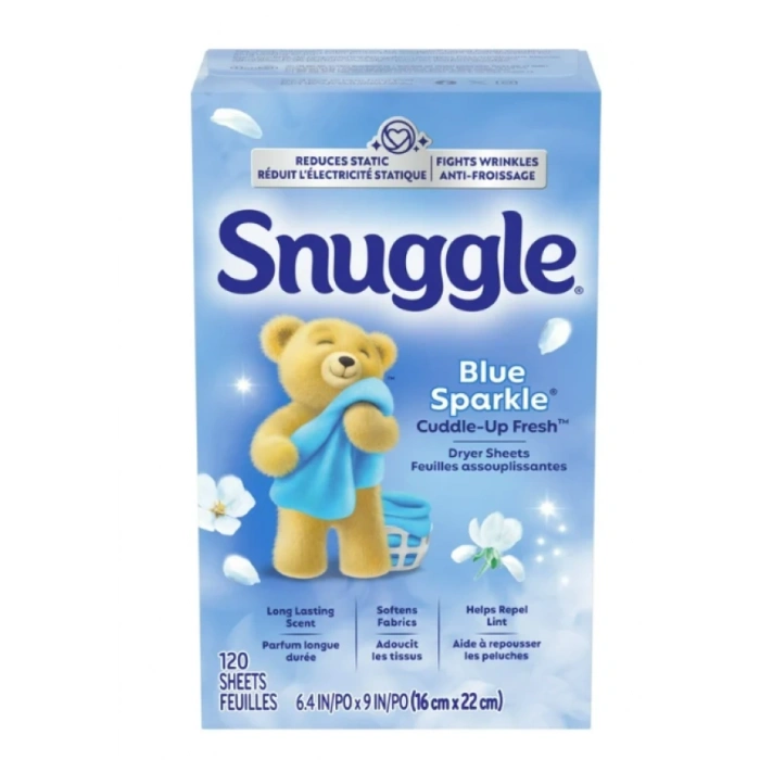 Snuggle Blue Sparkle Cuddle-Up Fresh Dryer Sheets Kurutma Makinası Mendili 120 Adet