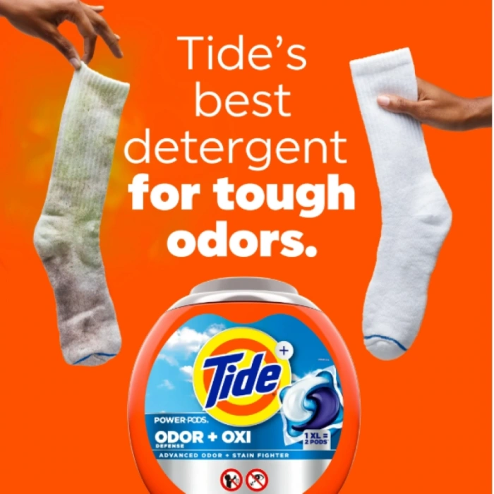 Tide Power Pods Odor + Oxı Defense Advanced Odor + Staın Fıghter 45 XL Pacs Çamaşır Deterjanı 2,06 kg