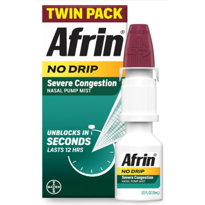 Twın Pack Afrin No Drıp Severe Congestion Nasal Pump Mıst 2 li Paket 30 ml