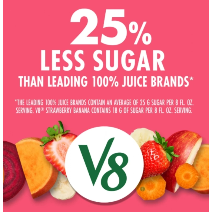 V8 Stawberry Banana % 100 Juıce 1,36 ml