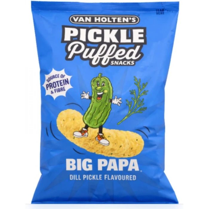 Van Holtens Pıckle Puffed Snacks Bıg Papa Dıll Pıckle Flavoured Dereotu Turşulu Puf Atıştırmalık 90 g