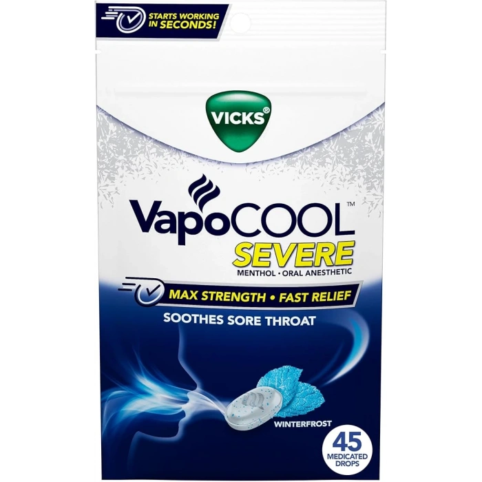 VapoCool Severe Menthol Oral Anesthehıc Max Strength Fast Relief 45 Drops