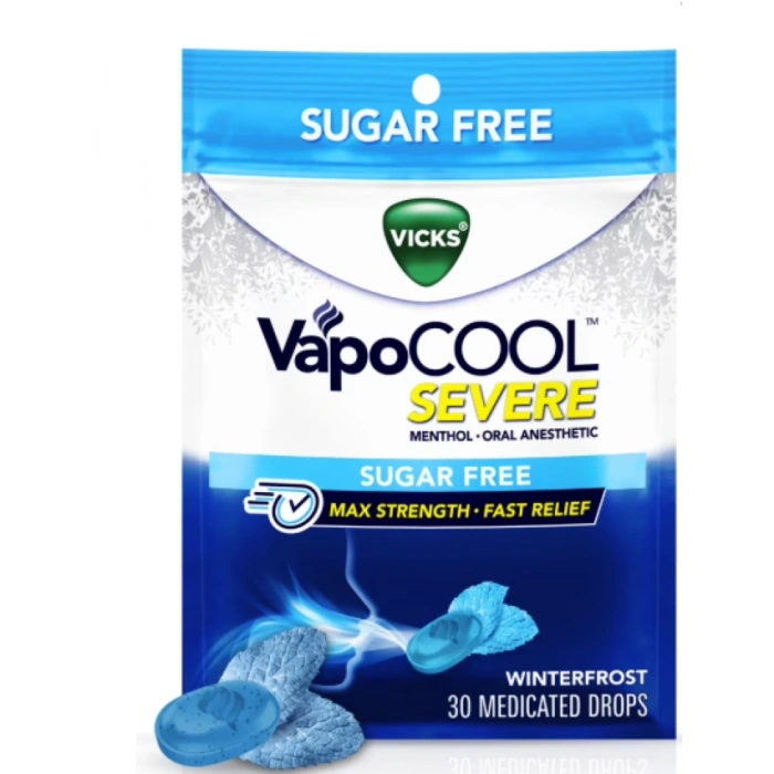 VapoCool Severe Menthol Oral Anesthehıc Sugar Free Max Strength Fast Relief 30 Drops