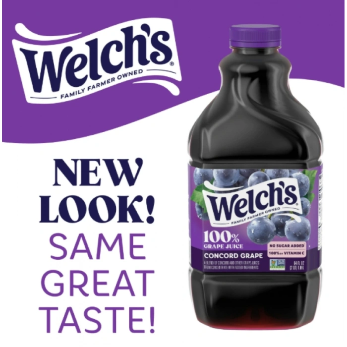Welchs Famıly Farmer Owned % 100 Grape Juıce Concorn Grape No Sugar Added Üzüm Suyu 1,89 ml