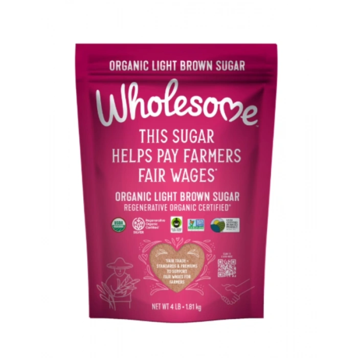 Wholesome Thıs Sugar Helps Pay Farmers Faır Wages Organıc Lıgth Brown Sugar 680 gr