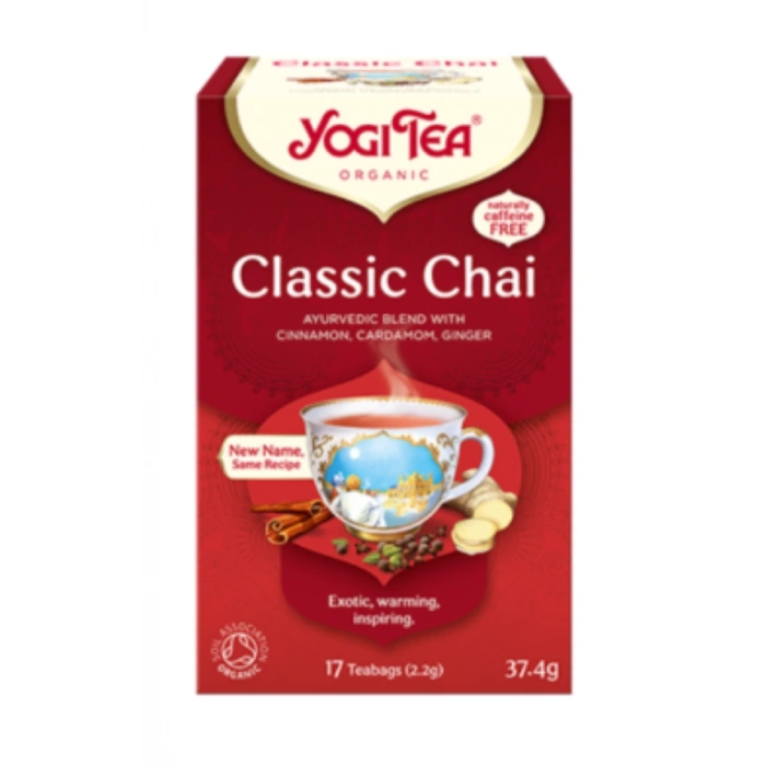 Yogı Tea Organıc Classic Chai Ayurvedic Blend Wıth Maca Cınnamon Cardamon Gınger 17 Tea Bag 37.4 gr