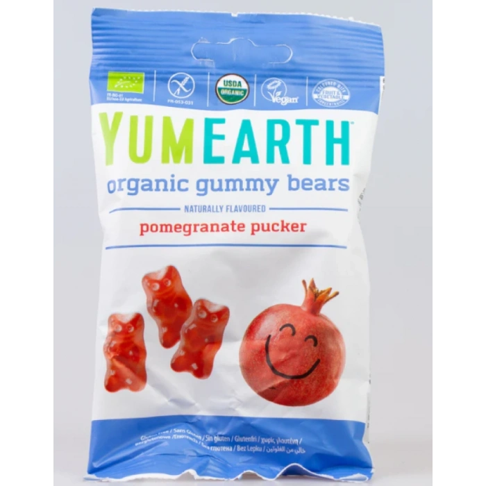 Yumearth Organic Gummy Bears Nar Aromalı Atıştırmalık Şekerleme 50 g