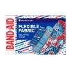 Band-Aıd Classıc Care Flexıble Fabrıc Red White Blue Yara Bandı 100 Assorted Sizes