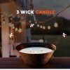 Backyard Citronella Candle Trıple Wıck Reduces Presence Of Mosquıtoes Açık Hava Masa Üstü Dekoratif Mum 652 gr