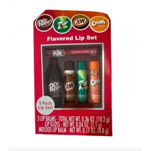 5 Pack Flavored Lip Set 3 lip Balm 1 Lıp Gloss 1Molded Lip Balm