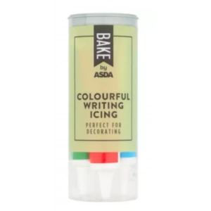 Bake By Asda Colourful Wrıtıng Icıng Perfect For Decoratıng Renkli Yazı Şekerleme Hamuru 76g 4x19g
