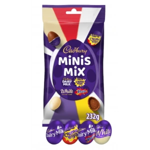 Cadbury Minis Mix Daıry Milk, White, Cream Egg , Daim 4 Ayrı Çeşit Bir Arada 232 gr