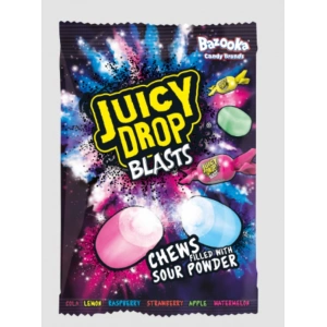 Juıcy Drop Blasts Bazooka Candy Brands Chews Fılled Whıt Sour Powder 140 gr