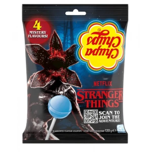 Chupa Chups 4 Mystery Flavors Stranger Thıngs Scan to Joın the Adventure Lollipop 120 g