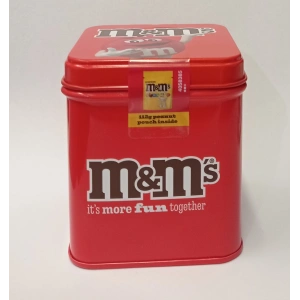 M&Ms İts More Fun Togetter Kırmızı Teneke Kutu 112 gr Çikolata Kaplı Yer Fıstıklı Draje