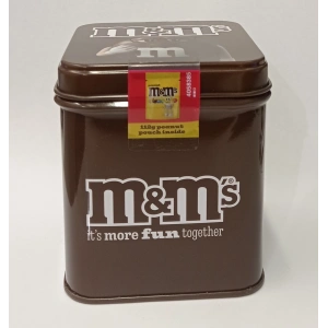 M&Ms İts More Fun Togetter Kahverengi Teneke Kutu 112 gr Çikolata Kaplı Yer Fıstıklı Draje