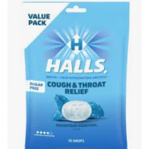 Halls Cough & Throat Relıef Mountaın Menthol Sugar Free 70 Drops