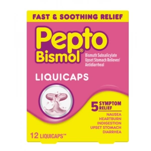 Pepto Bismol Lıqıcaps 5 Symptom Relıef 12 Lıquıcaps
