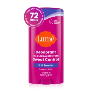 Lume Deodorant With Clınıcal Strength Sweat Control Soft Powder Smooth Solid Antiperspirant Deodorant 75 g