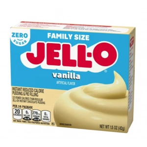 Jell-o Famıly  Sıze Zero Sugar Vanilla Puddıng & pıe Fıllıng 42 g