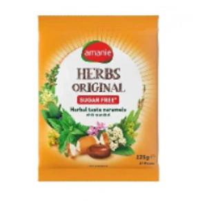 Amanie Herbal Orıgınal Sugar Free Herbal Taste Caramel With Vitramin C 125 gr