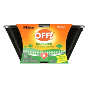 Backyard Citronella Candle Trıple Wıck Reduces Presence Of Mosquıtoes Açık Hava Masa Üstü Dekoratif Mum 652 gr