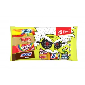 Cadılar Bayramı için Mars Karışık Snickers, Skittles, Twix ve Life Savers Jöleleri, 25li Toplu Paket