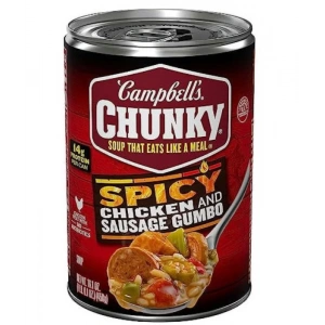 Campbells Chunky Soup That Eats Like A Meal Spıcy Chıcken and Sausage Gumbo Hazır Konserve Yemek 533 g