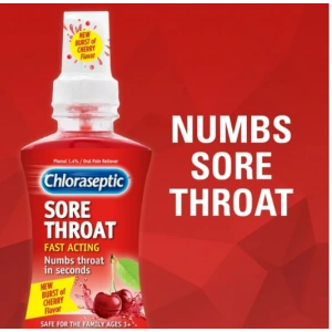 Chloraseptic Sore Throat Fast Actıng Numbs Throat in Seconds Cherry Sprey 177 ml