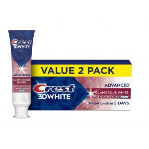 Crest 3D Whıte Advanced Glamorous Whıte whıt Staın-Blastıng Foam Whiter Teeth in 5 Days  93g x 2 Adet Diş Macunu