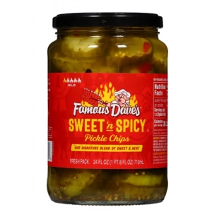 Famous Daves Sweetn Spıcy Pickle Chips Our Sıgnature Blend of Sweet & Heat