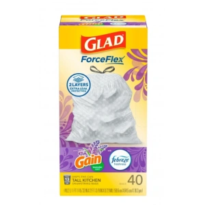 Glad Force Flex Gaın Lavender Febreze Çöp Poşeti 40 Adet