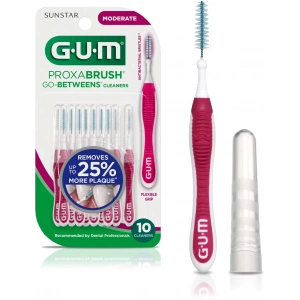 Gum Proxa Brush Go Betwens Cleaners Moderate Flexıble Grıp 10 Cleaners