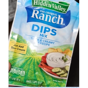 Hidden Valley the Orıgınal Ranch Dıps Mıx Thıck & Creamy Dıp Recıpe Just Add Sour Cream 28 gr