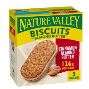 Nature Valley Bıscuıts Wıth  Cinnamon Almond Butter 5 Pouches 191 g