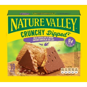 Nature Valley Crunchy Dipped Milk Chocolate Flavour Saveur Chocolat Au Laıt 8x2 16 Bar 160 g